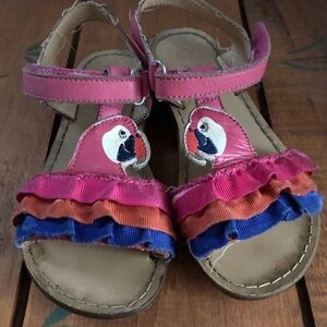 Novelty Leather Sandals Multi Parrot mini Boden toddler girls 28 11 PLAY